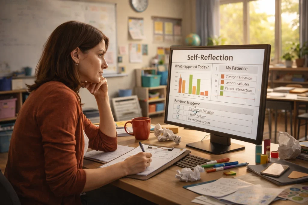 Teacher tracking her patience triggers